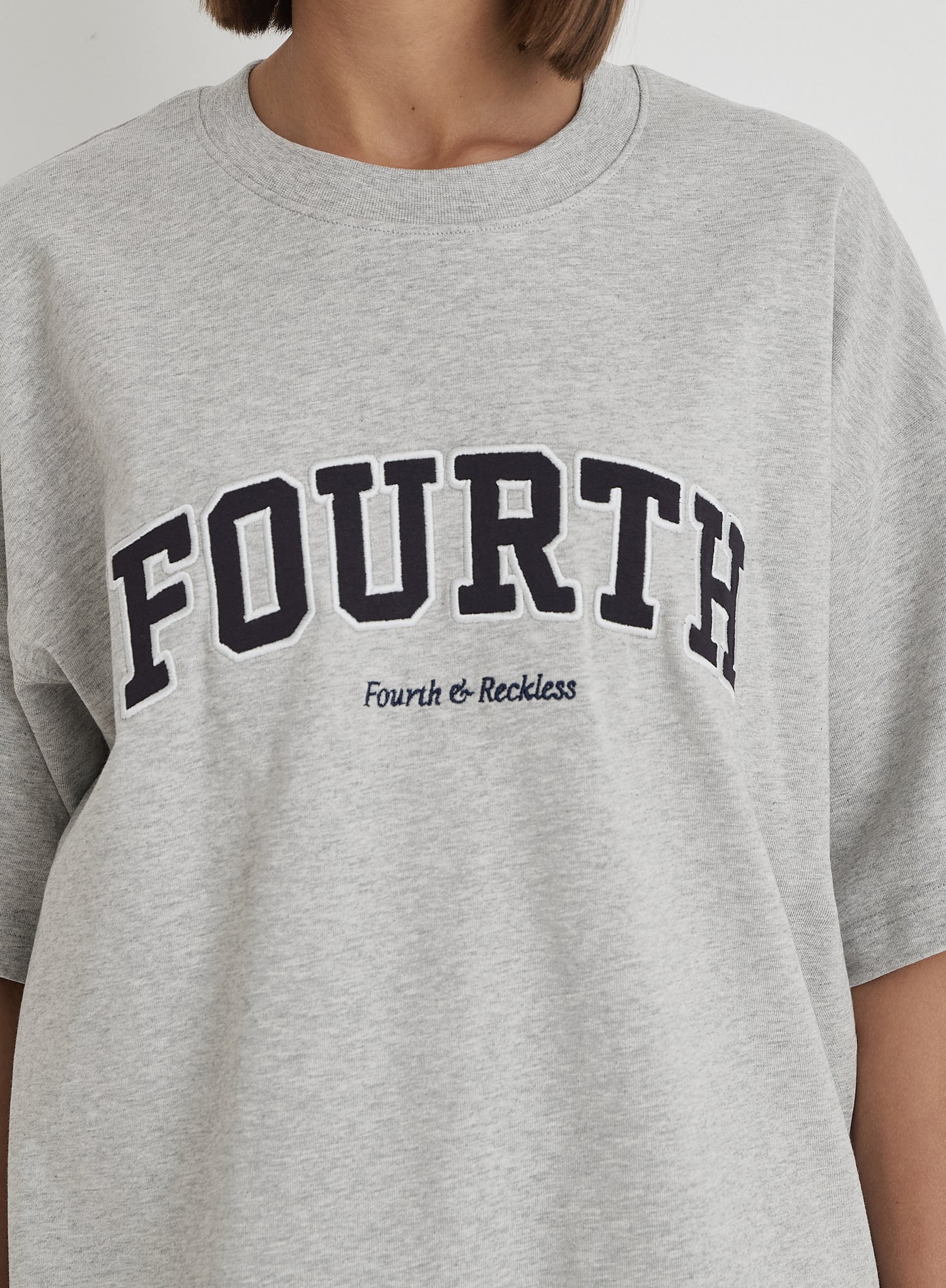 Grey Fourth Branded Oversized T-Shirt